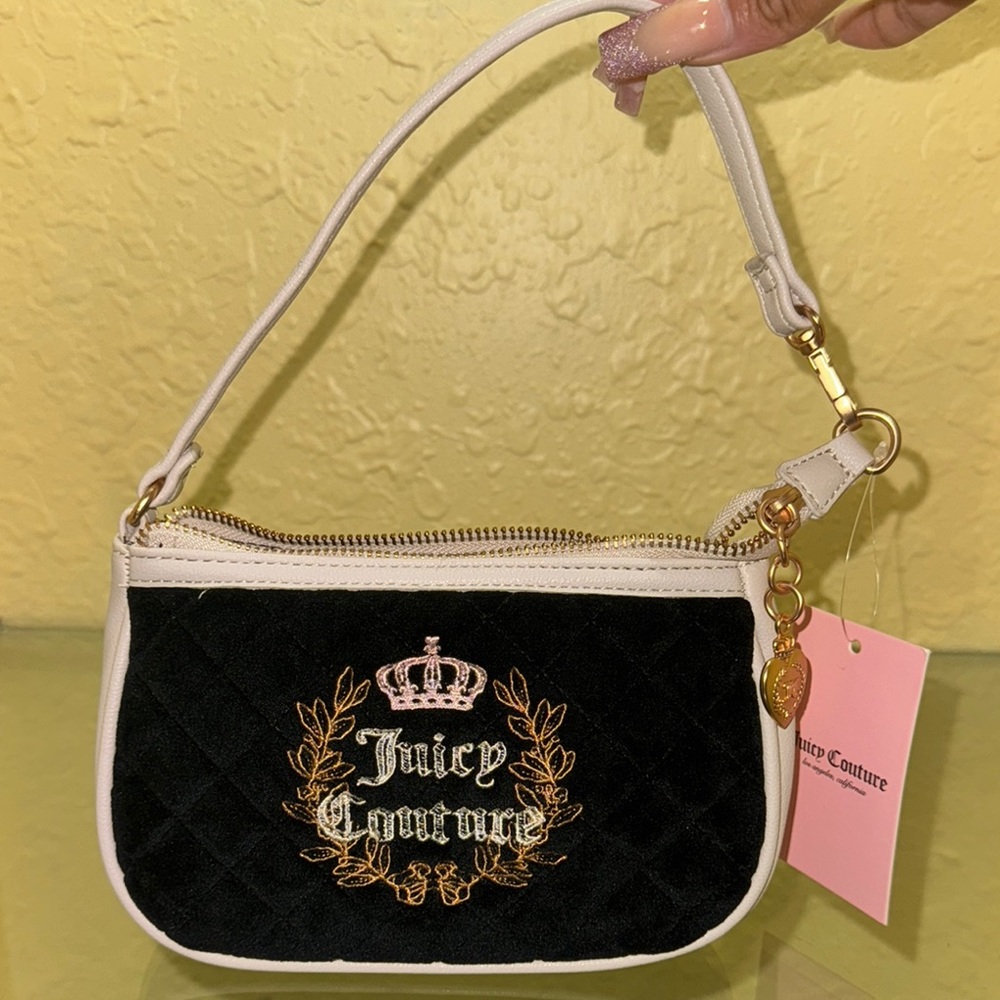 Juicy Couture Black and Cream Mini Bag
